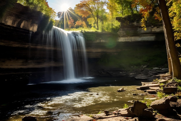 Minnehaha 폭포 자연의 아름다움 사진