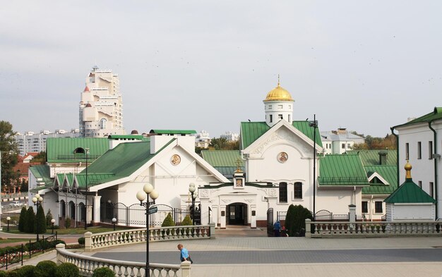 Minsk Belarus Panoramic view of Monastryskaya street