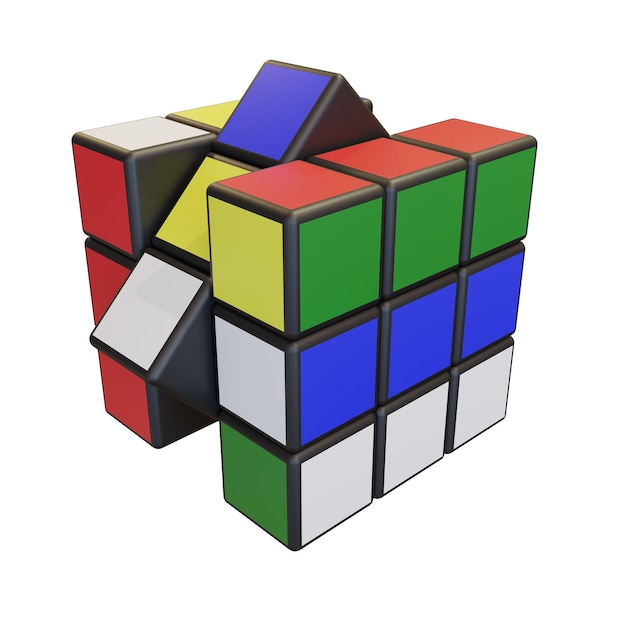 Minsk wit-rusland 20 juli 2022 redactionele illustratie rubik s cube