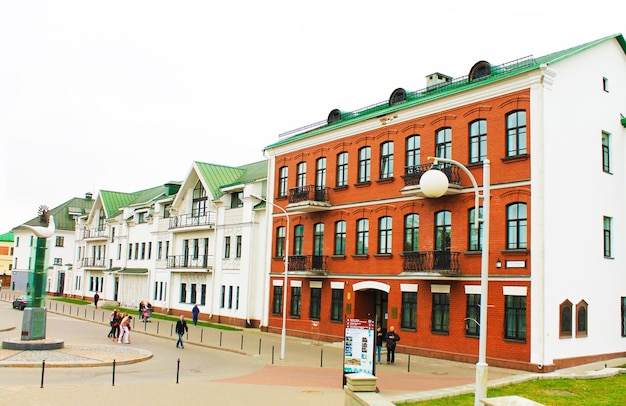 Minsk Wit-Rusland idylle van Zybitskaya straat mooie huizen