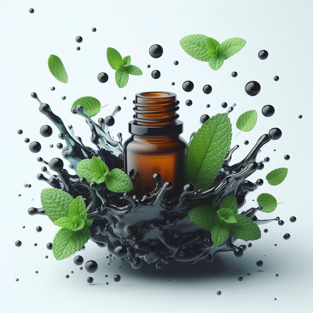 mint essential oil splash