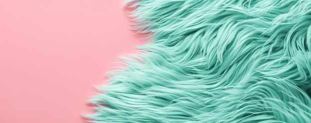 Photo mint fur on a pink background