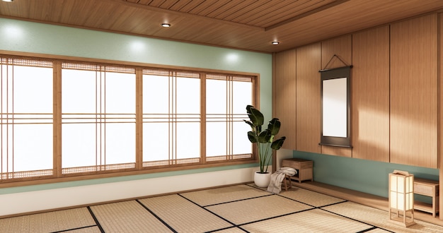 Mint Japanese style room interior design