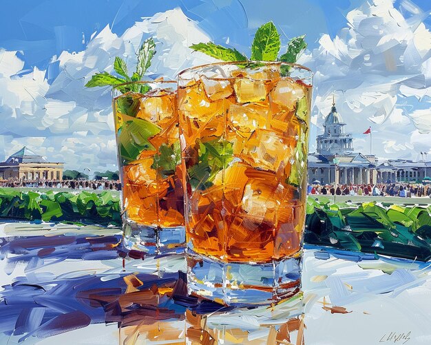 Photo mint julep at the kentucky derby