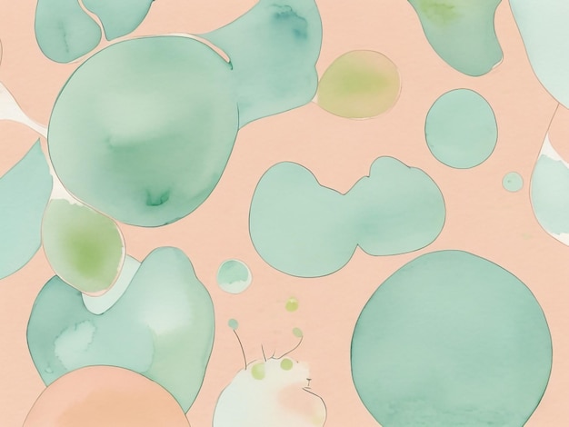 Minty Freshness Abstract Watercolor Background