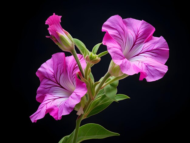 Mirabilis Jalapa flower in studio background single Mirabilis Jalapa flower Beautiful flower image