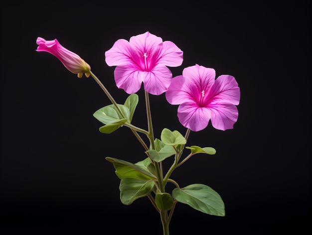 Foto fiore di mirabilis jalapa in sottofondo in studio singolo fiore di mirabilis jalapa immagine di fiore bellissimo