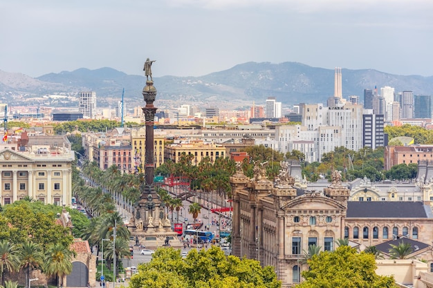 Mirador de Colom in Barcelona Spain