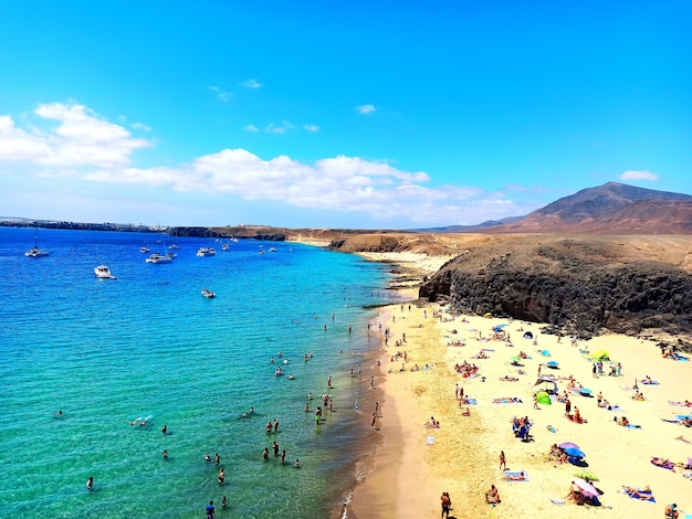 Mirador de las playas e punta de papagayo a lanzarote