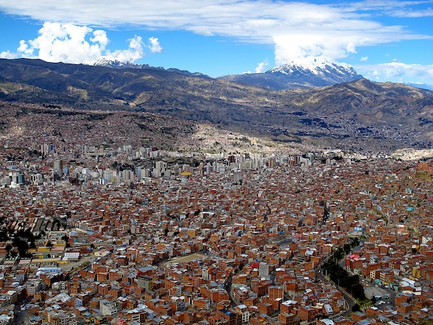 Mirador Killi Killi het uitzicht op het centrum van La Paz Bolivia