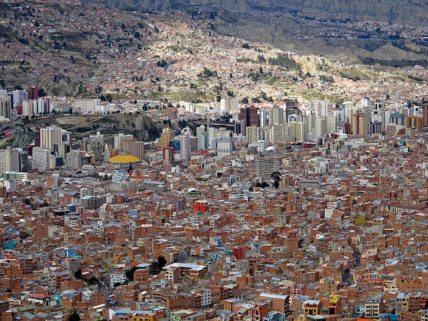 Photo mirador killi killi the view on the center of la paz bolivia