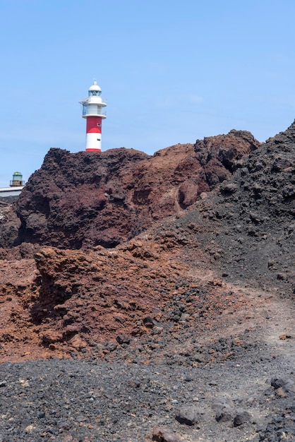 Mirador Punta de teno lighthouse on the Western Cape of Tenerife Canary Islands Spain