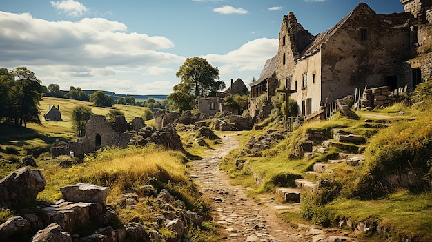 _Mirow Citadel Ruins of a Medieval Castle in the Village_