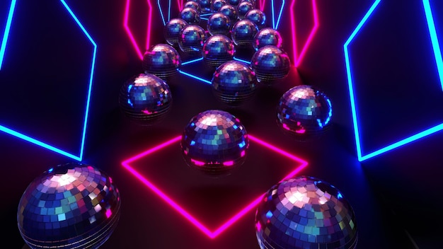 mirror ball dance vj background