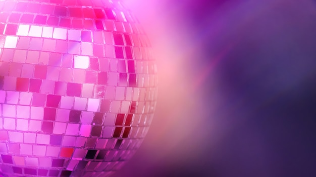 Mirror ball with colorful background. night club. High quality photo