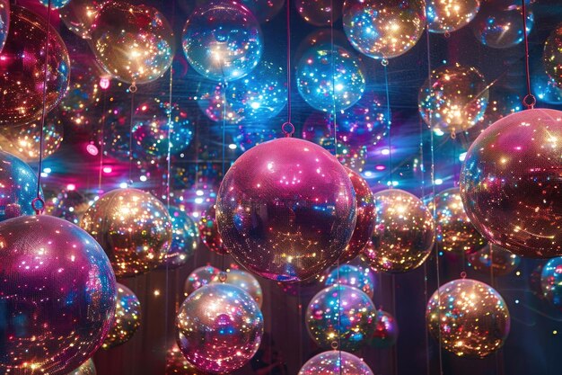 写真 mirror balls in the disco