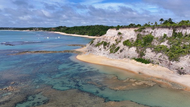 Photo mirror beach in trancoso bahia brazil northeast