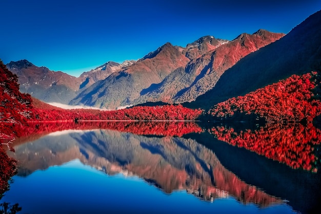 Mirror Lake in New Zealand