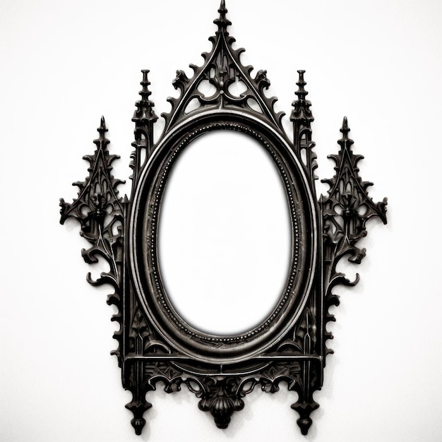 a mirror with a frame that says "'a'on it "