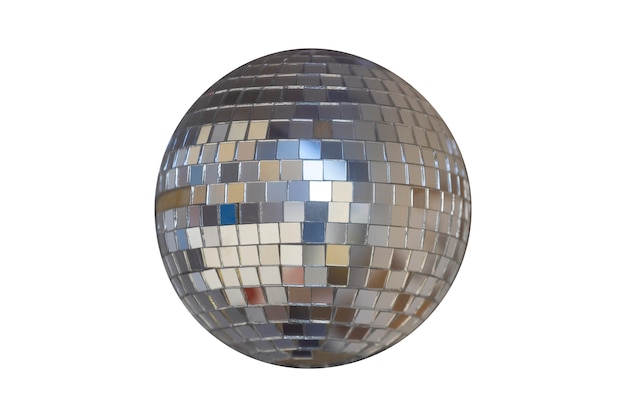 Mirrored sphere isolated on a white background. disco ball. High quality photo