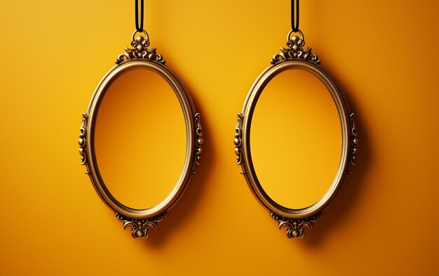 Mirrors yellow background