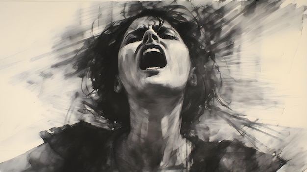 Misbruikte vrouw abstract kunstconcept