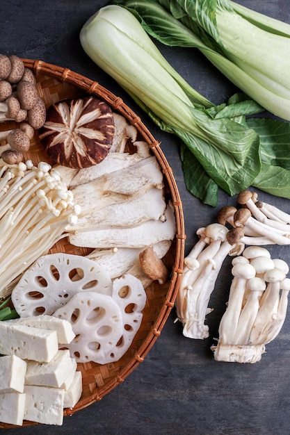 Miso Hot Pot vegan miso nabe ingredients