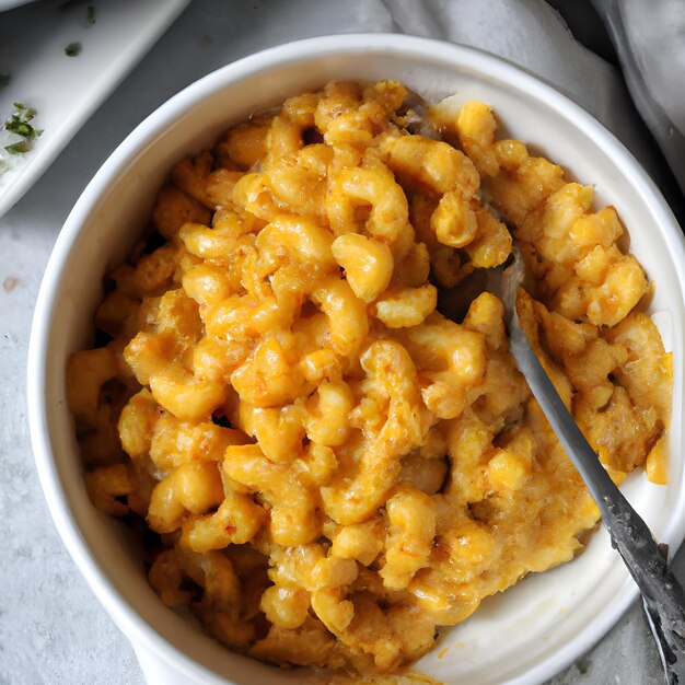 Foto maccheroni al miso e formaggio