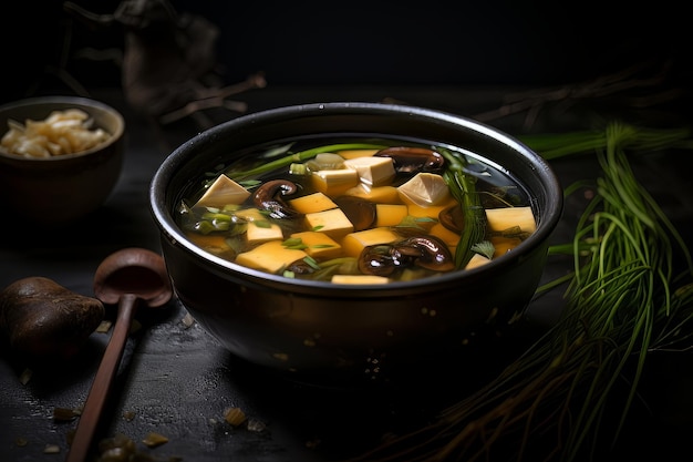 Miso Soup Vegan Recipe Food Photography