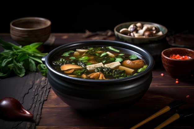 Miso Soup Vegan Recipe Food Photography