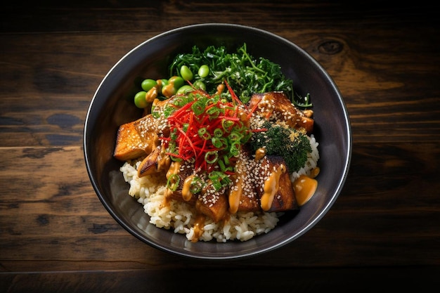 Miso Tofu Donburi Bliss van de soja