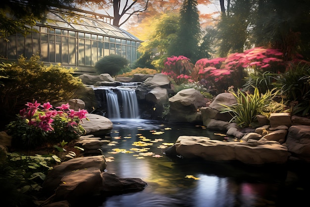 ミズーリ州植物園のオアシスの写真撮影