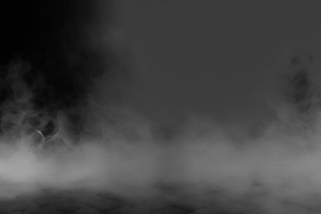 Mist In The Dark Rook Op Grijze Vloer Halloween Achtergrond