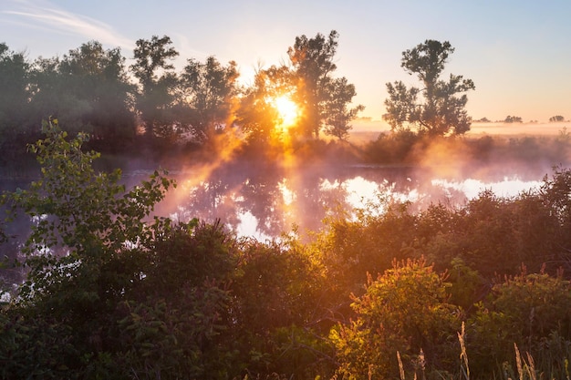 Mist op de rivier