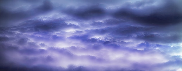 Mist texture Color smoke Paint water mix Mysterious storm sky Blue purple glowing fog cloud wave abstract art background with free space