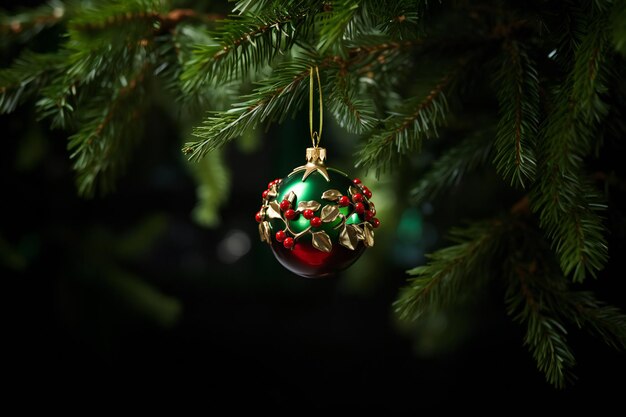Орнамент из омелы для рождественской елки