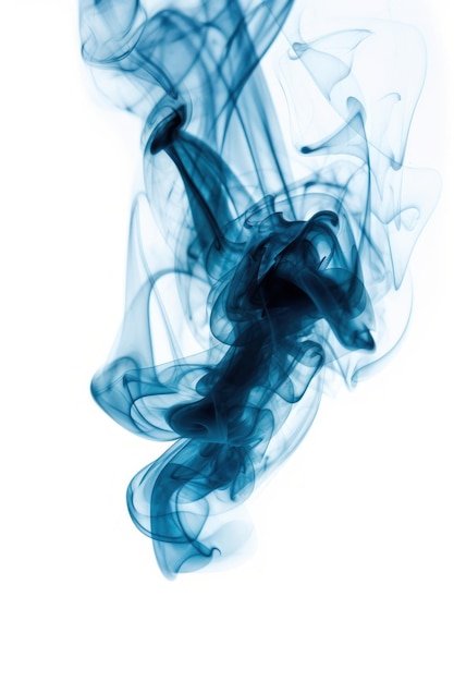 Misty Blue Smoke on Transparent Background Generative AI