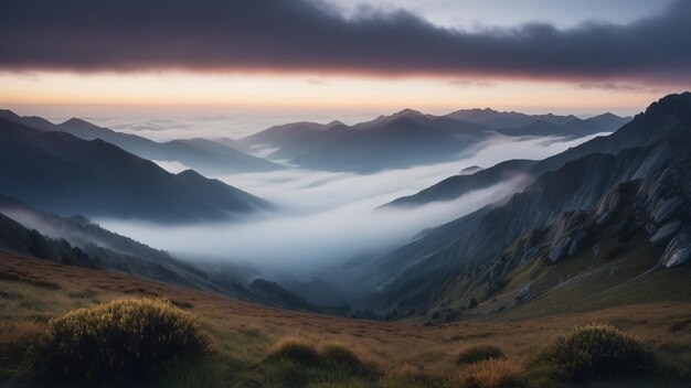 Misty Dawn Peaks