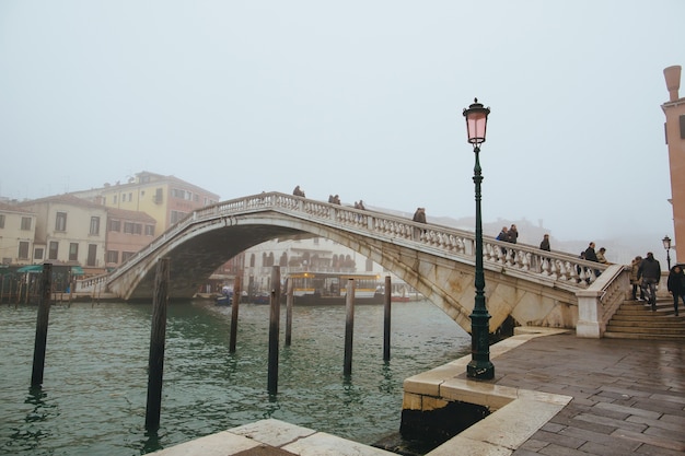 Misty day in old beautiful city