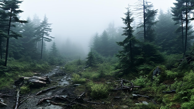 Misty Forest 3D PhotoRealistic HyperRealistic Design