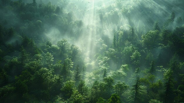 霧 の 森 の 露地 の 十字 形 の 壁紙