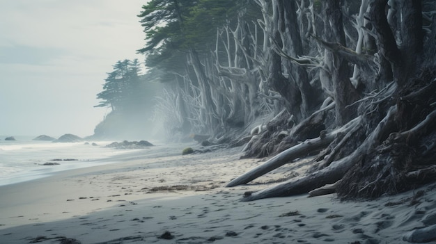 Misty Gothic Beach Organic Formations In Malibu39s Arctic Wolf Forest