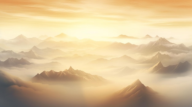 Misty Mountain Sunrise