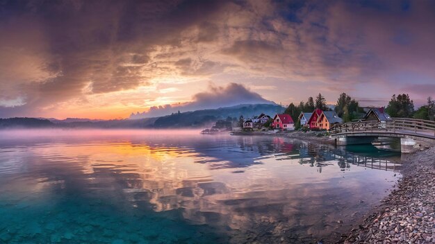 Photo misurina sunset