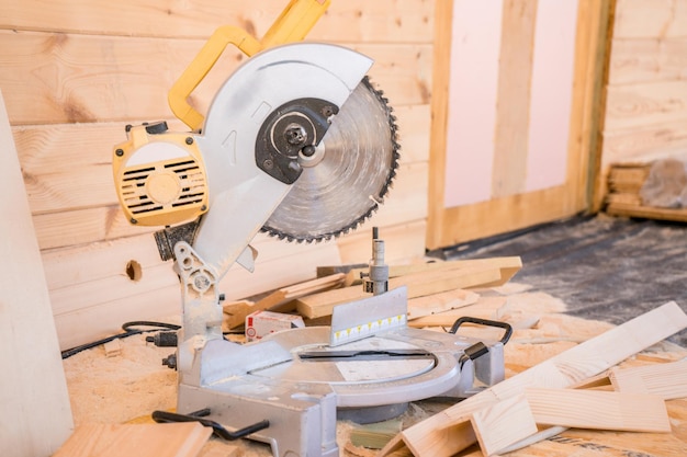 Miter saw for cutting boards outdoor