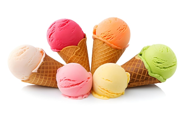 Mix of different colors icecream