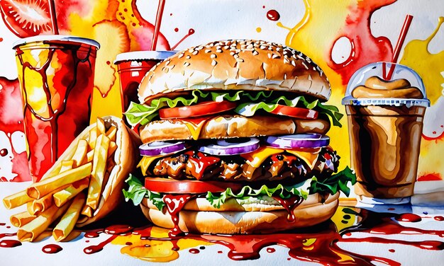 mix fast food burger background grilled burger burger close up abstract background