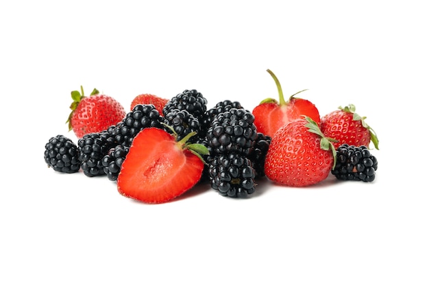 Mix of fresh berries isolated