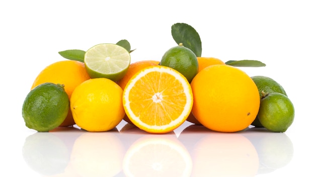 Mix of fresh citrus fruits