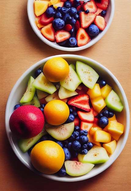 Mix fruit fruitsalade aardbei kivi